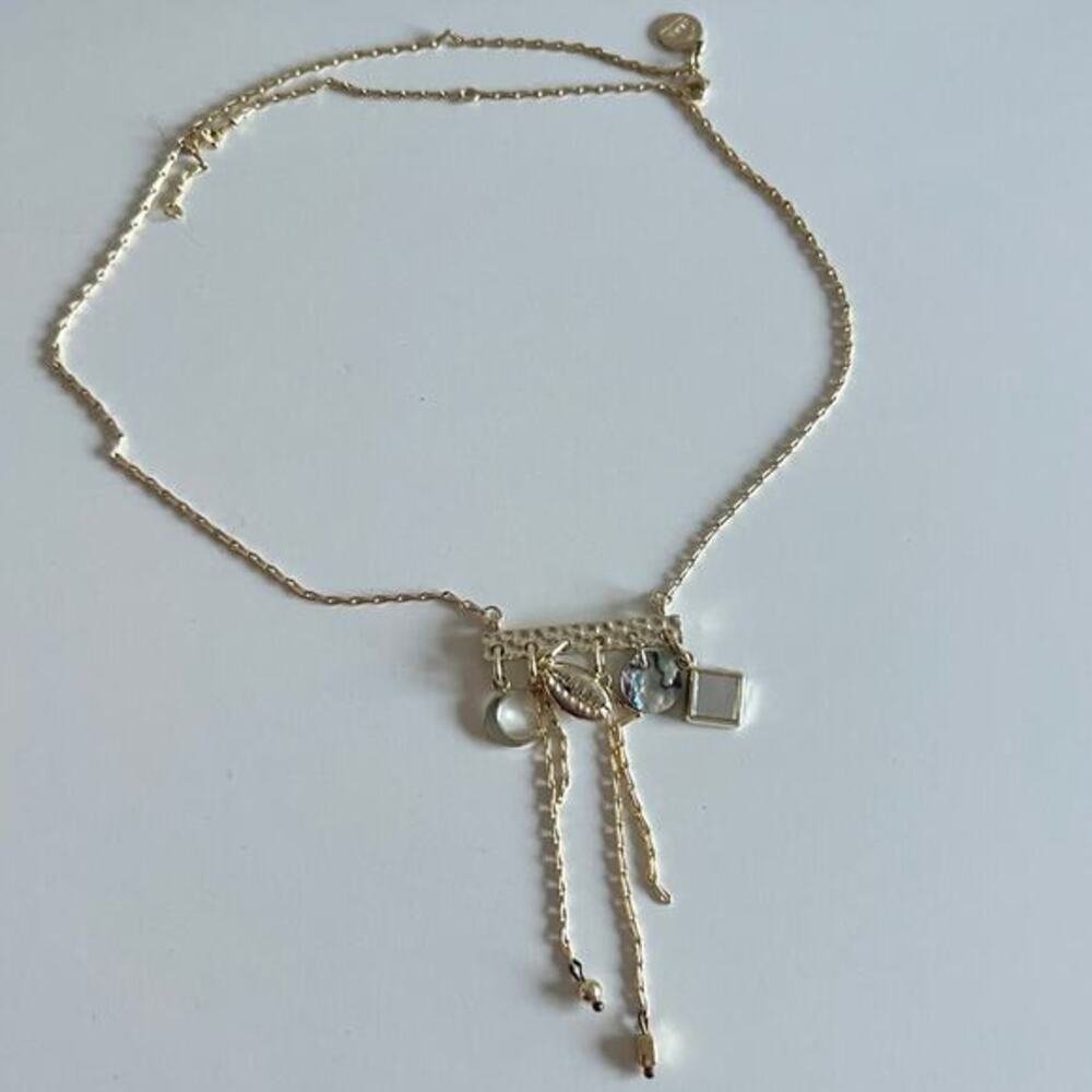 Alex and Ani Shiny 22 Gold‎ Puka Shell Necklace shells beachy moon